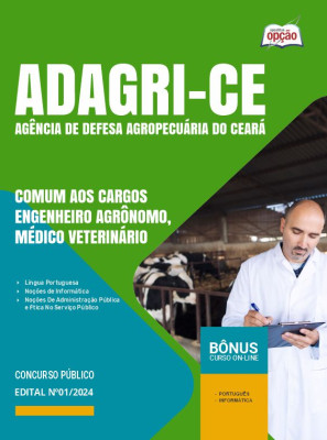 Apostila ADAGRI-CE 2024 - Comum aos Cargos: Engenheiro Agrônomo e Médico Veterinário