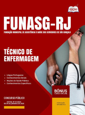 Apostila FUNASG-RJ em PDF - Técnico de Enfermagem 2024