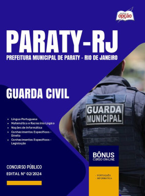 Apostila Prefeitura de Paraty - RJ em PDF - Guarda Civil 2024