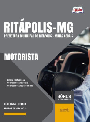 Apostila Prefeitura de Ritápolis - MG em PDF - Motorista 2024