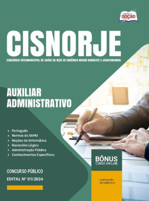 Apostila CISNORJE 2024 - Auxiliar Administrativo