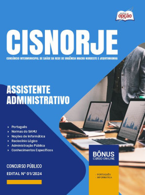 Apostila CISNORJE em PDF - Assistente Administrativo 2024