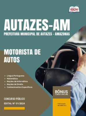 Apostila Prefeitura de Autazes - AM 2024 - Motorista de Autos