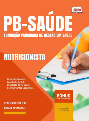 Apostila PB Saúde em PDF - Nutricionista 2024