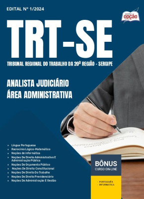 Apostila TRT-SE 2024 - Analista Judiciário - Área Administrativa