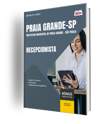 Apostila Prefeitura de Praia Grande - SP 2024 - Recepcionista