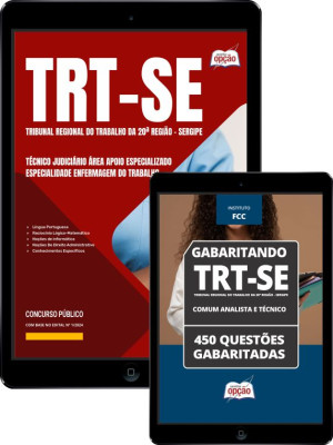 Combo TRT-SE Técnico Judiciário - Área Apoio Especializado - Especialidade: Enfermagem do Trabalho