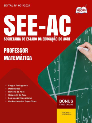 Apostila SEE-AC em PDF - Professor - Matemática 2024