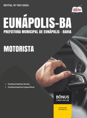 Apostila Prefeitura de Eunápolis - BA em PDF - Motorista 2024