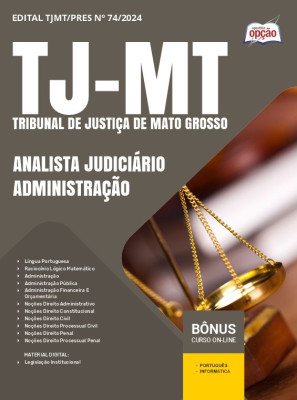 Apostila TJ-MT 2024 - Analista Judiciário - Administração