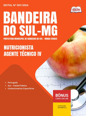 Apostila Prefeitura de Bandeira do Sul - MG 2024 - Nutricionista - Agente Técnico IV