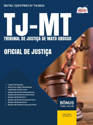 Apostila TJ-MT em PDF - Oficial de Justiça 2024