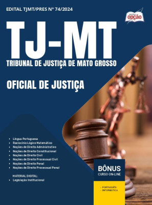 Apostila TJ-MT em PDF - Oficial de Justiça 2024