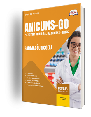 Apostila Prefeitura de Anicuns - GO 2024 - Farmacêutico(a)