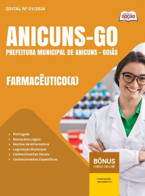 Apostila Prefeitura de Anicuns - GO 2024 - Farmacêutico(a)