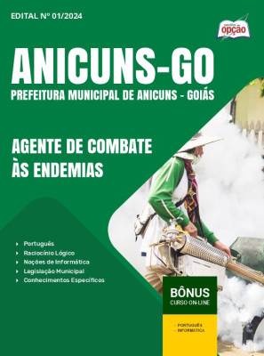 Apostila Prefeitura de Anicuns - GO 2024 - Agente de Combate às Endemias