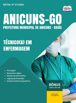 Apostila Prefeitura de Anicuns - GO 2024 - Técnico(a) em Enfermagem