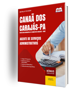 Apostila Prefeitura de Canaã dos Carajás - PA 2024 - Agente de Serviços Administrativos