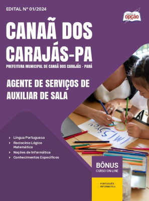 Apostila Prefeitura de Canaã dos Carajás - PA 2024 - Agente de Serviços de Auxiliar de Sala