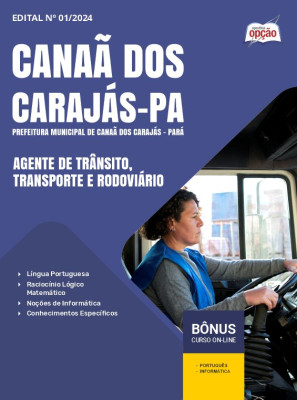 Apostila Prefeitura de Canaã dos Carajás - PA 2024 - Agente de Trânsito, Transporte e Rodoviário