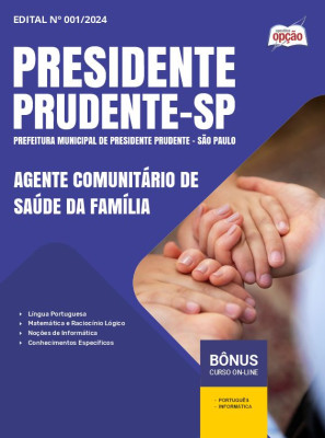 Apostila Prefeitura de Presidente Prudente - SP 2024 - Agente Comunitário de Saúde da Família