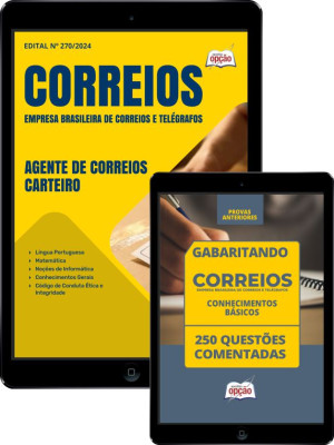 Combo Correios Agente de Correios - Carteiro (Apostila + Questões Comentadas)