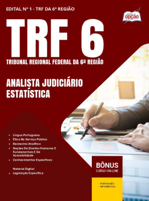 Apostila TRF-6 2024 - Analista Judiciário - Área: Apoio Especializado - Especialidade: Estatística