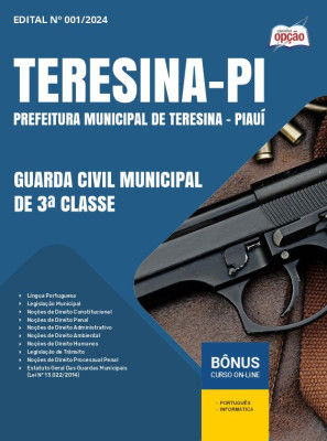 Apostila Prefeitura de Teresina - PI em PDF - Guarda Civil Municipal de 3ª Classe 2024