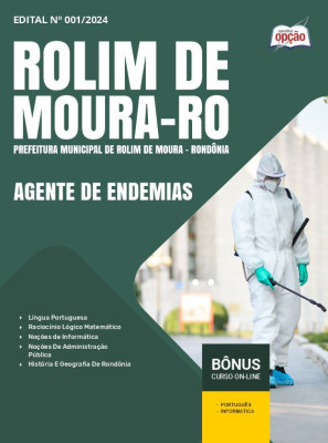 Apostila Prefeitura de Rolim de Moura - RO em PDF - Agente de Endemias 2024