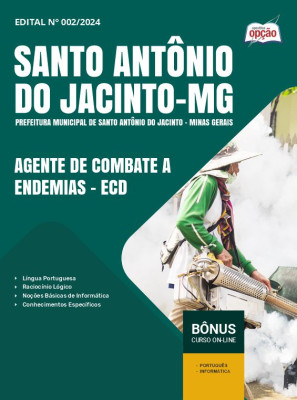 Apostila Prefeitura de Santo Antônio do Jacinto - MG 2024 - Agente de Combate a Endemias - ECD