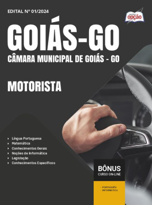 Apostila Câmara de Goiás - GO 2024 - Motorista