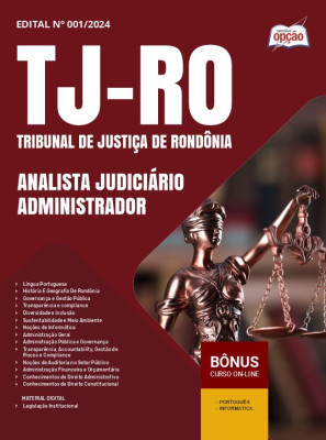 Apostila TJ-RO em PDF - Analista Judiciário - Administrador 2024