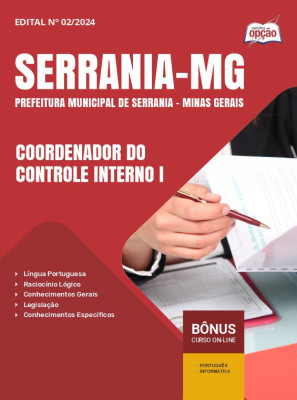 Apostila Prefeitura de Serrania - MG 2024 - Coordenador do Controle Interno I