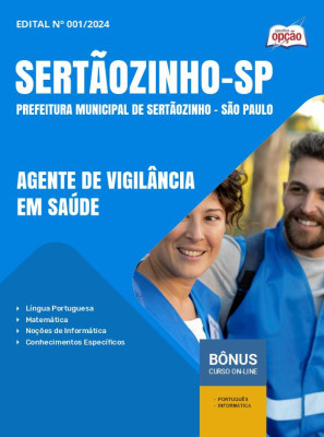 Apostila Prefeitura de Sertãozinho - SP (Sertãozinho Saúde) em PDF - Agente de Vigilância em Saúde 2024