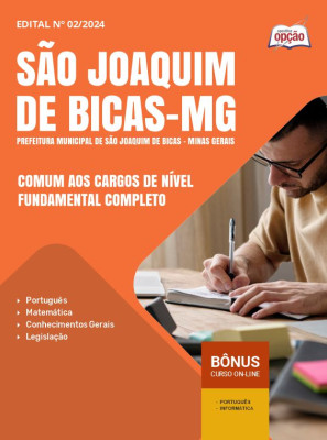 Apostila Prefeitura de São Joaquim de Bicas - MG 2024 - Comum aos Cargos de Nível Fundamental Completo