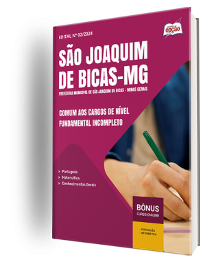 Apostila Prefeitura de São Joaquim de Bicas - MG 2024 - Comum aos Cargos de Nível Fundamental Incompleto