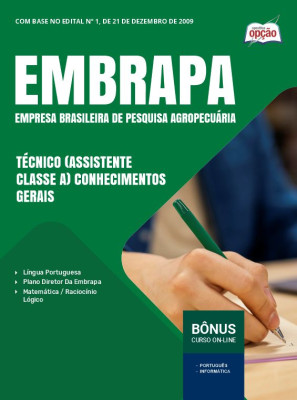 Apostila Embrapa 2024 - Técnico (Assistente Classe A) - Conhecimentos Gerais