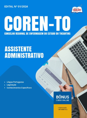 Apostila COREN-TO 2024 - Assistente Administrativo