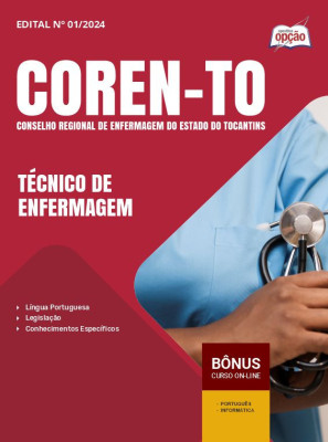 Apostila COREN-TO em PDF - Técnico de Enfermagem 2024