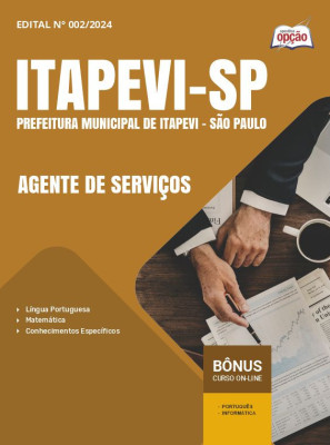 Apostila Prefeitura de Itapevi - SP em PDF - Agente de Serviços 2024