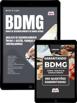 Combo BDMG 2024 Analista de Desenvolvimento - Ênfase 1: Gestão, Finanças e Controladorias