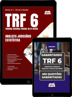 Combo TRF-6 Analista Judiciário - Área: Apoio Especializado - Especialidade: Estatística