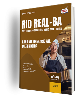 Apostila Prefeitura de Rio Real - BA 2024 - Auxiliar Operacional - Merendeira