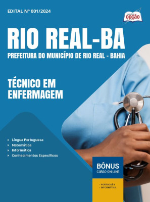 Apostila Prefeitura de Rio Real - BA 2024 - Técnico em Enfermagem  