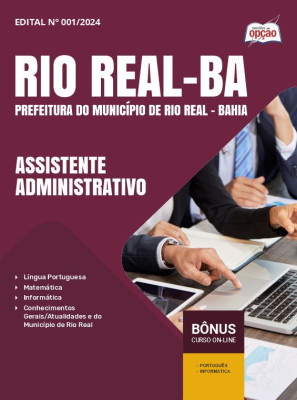 Apostila Prefeitura de Rio Real - BA 2024 - Assistente Administrativo