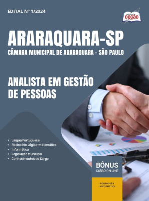 Apostila Câmara de Araraquara - SP 2024 -  Analista em Gestão de Pessoas