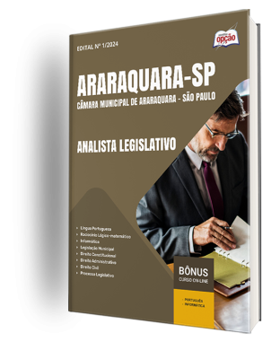 Apostila Câmara de Araraquara - SP 2025 -  Analista Legislativo