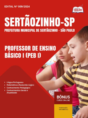 Apostila Prefeitura de Sertãozinho - SP em PDF - Professor de Ensino Básico I (PEB I) 2024