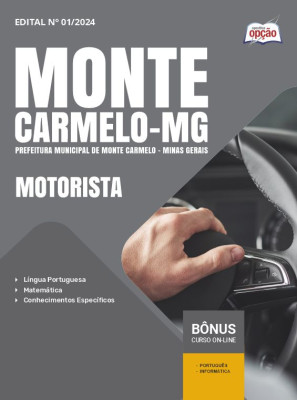 Apostila Prefeitura de Monte Carmelo - MG 2024 - Motorista