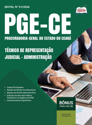 Apostila PGE-CE - em PDF - Técnico de Representação Judicial - Administração 2025